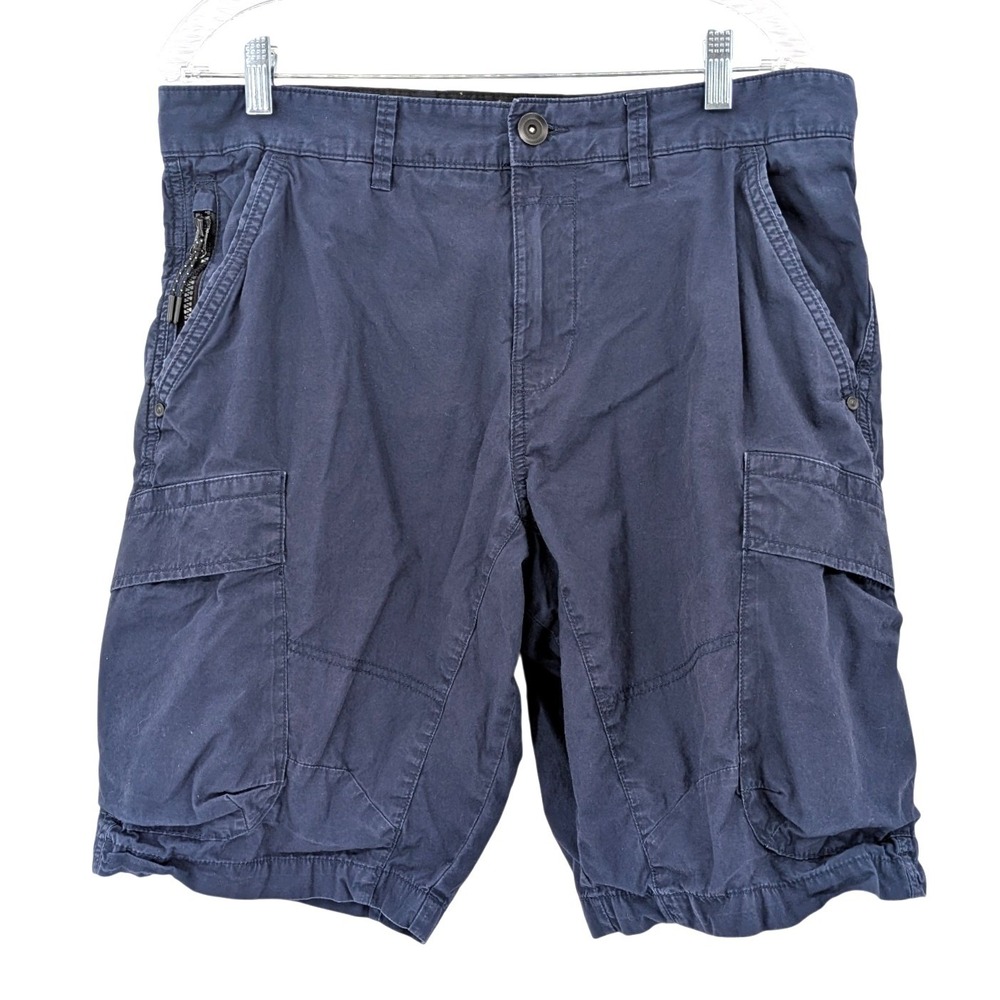 pd&c navy cargo shorts utility casual mens size‎ 34 summer pockets